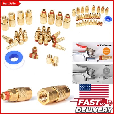 Durable 30-Piece Quick Connect Air Fitting and Coupler Set for Professionals