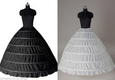 RULTA 6 Hoops Wedding Bridal Dress Petticoat Ball Gown Underskirt Crinoline H1