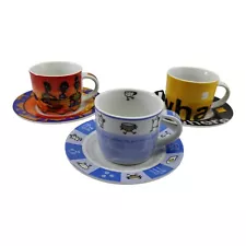 Andrea Fontebasso 1760 Fine Porcelain Tea Cup Saucer Lot of 3