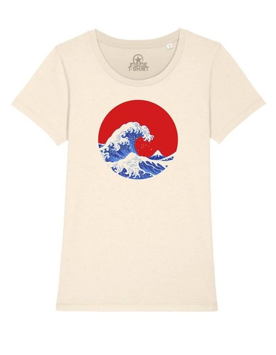 Maglietta Hokusai Great Wave of Kanagawa La Grande Onda Japan Art T-Shirt Girl - Picture 4 of 5