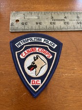 Raro parche K-9 de la Policía Metropolitana del Distrito de Columbia D.C. Cuerpo Canino