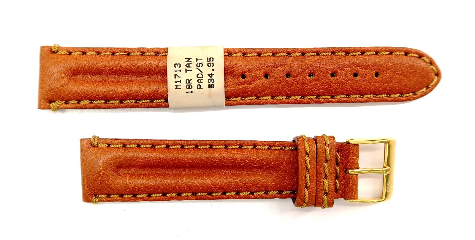 18mm Brown Leather Calfskin Watch Strap Band Made in Italy M1713 INOX