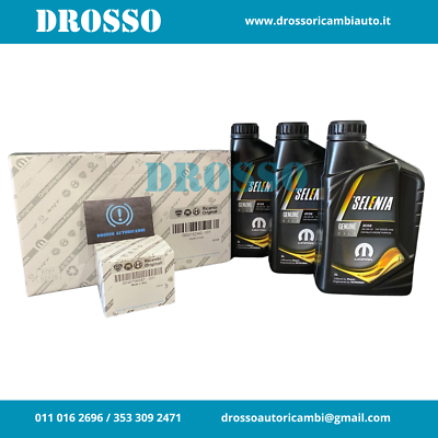 Kit Tagliando Per Fiat 500 1.0 Hybrid - 3 Filtri (abitacolo, Aria, Olio) + 3 Litri Olio Motore 0W20 Originale