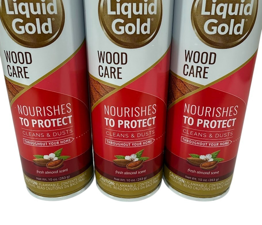 3X Scott's Liquid Gold Wood Care Furniture Polish & Cleaner Almond Scent 10 Oz