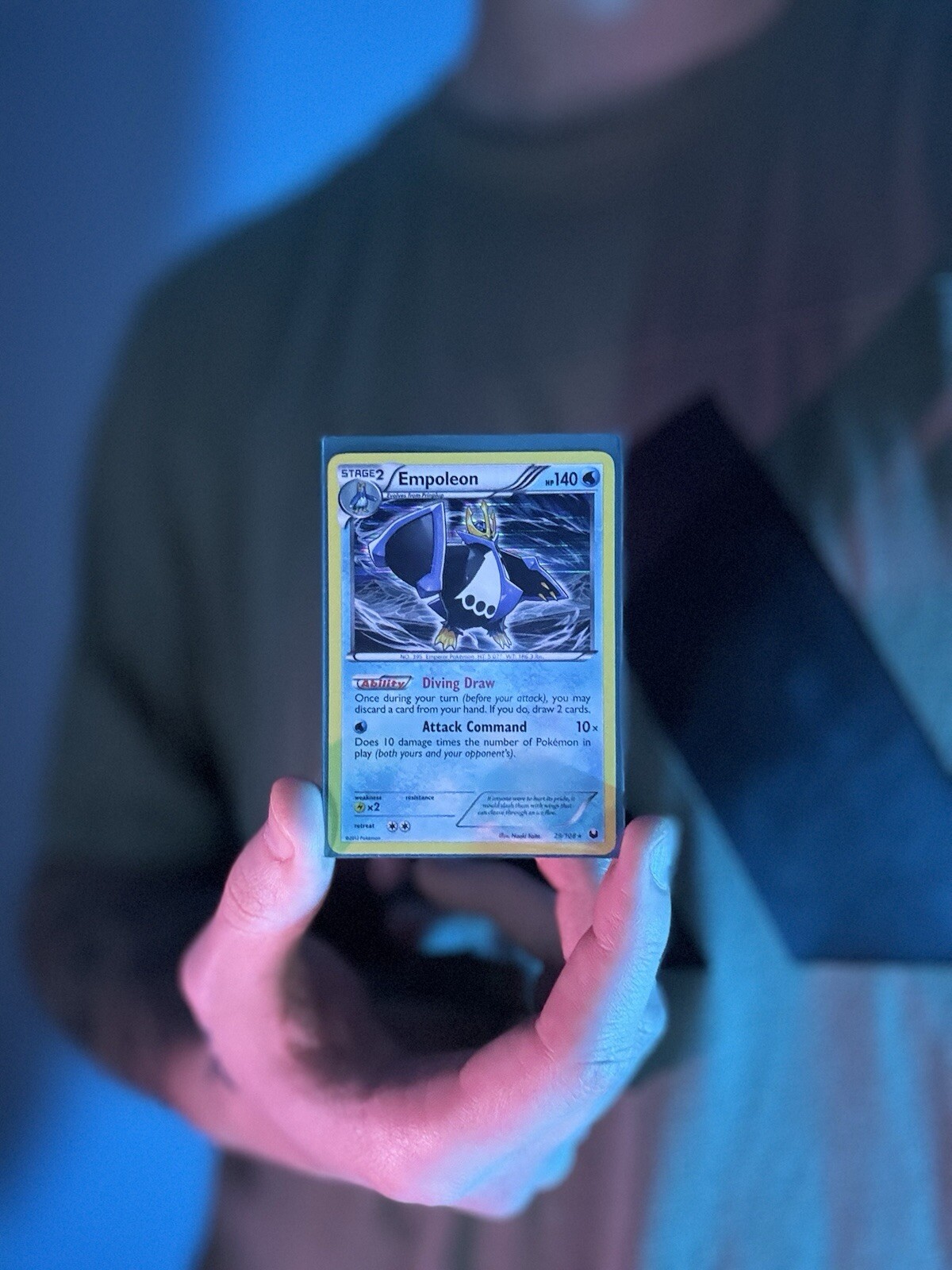 Empoleon 29/108 Holo Rare Black & White Dark Explorers Pokemon Card NM