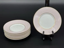 Set of (8) Raynaud Ceralene CRINOLINE PINK 6.125” Porcelain Saucers