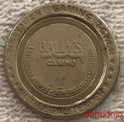 1995 BALLY'S Casino 50 Cent Gaming Token Slot Obsolete Closed New Orleans LA