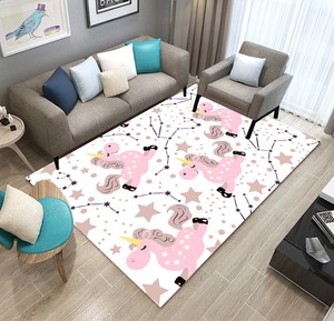 Details About Bedroom Floor Mat Living Room Carpet Kids Play Area Rugs Running Unicorn Stars - 