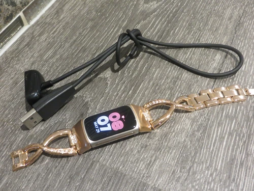 Fitbit Charge 6 Fitness Activity Tracker Champagne/Gold Extra Small Size
