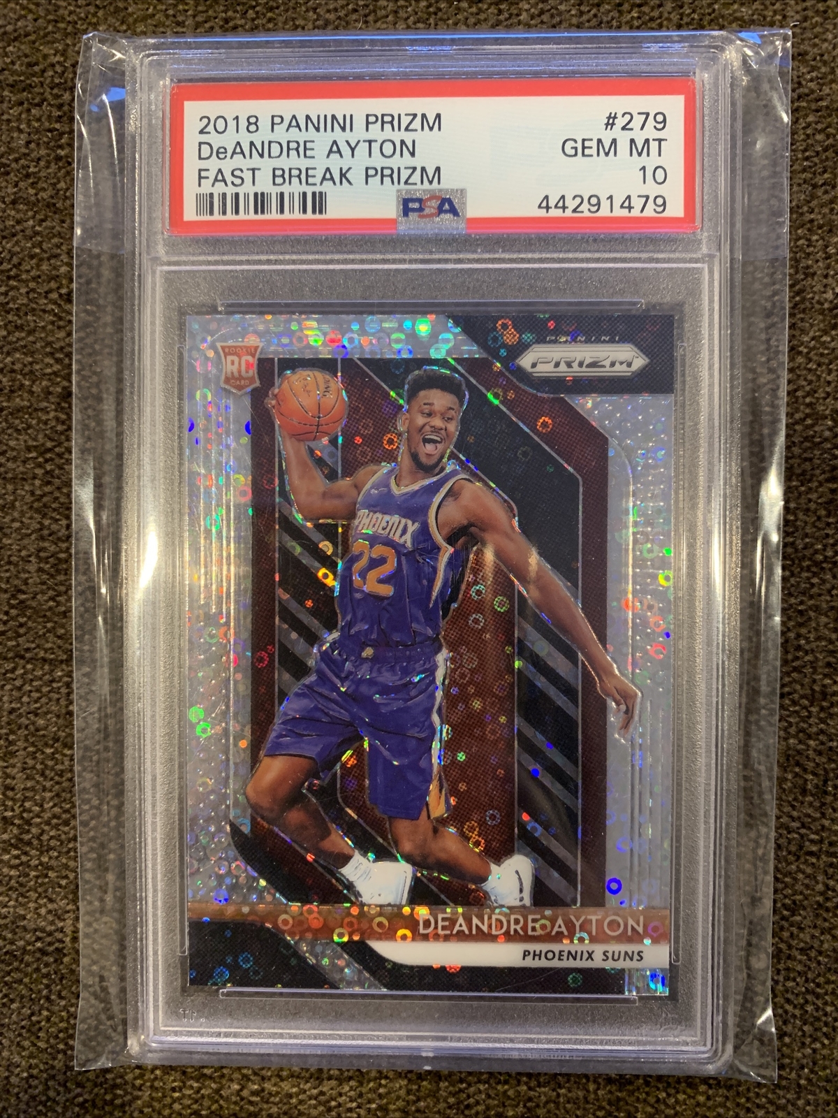 2018-19 Panini Prizm Fast Break Prizm DeAndre Ayton Rookie RC #279 PSA 10 Rare🔥