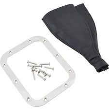 Speedway Motors Rectangular Vinly Shifter Boot 6.75 X 5.25 Inch Polished Base