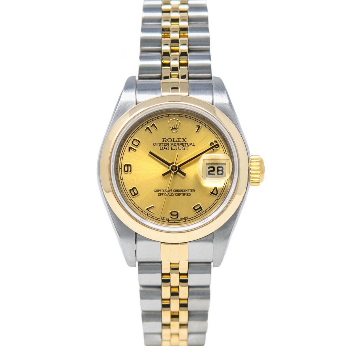 Rolex Lady-Datejust Gold & Steel 79163 Champagne Arabic, Jubilee - Pre-owned