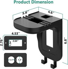 WALI All Room Black Plastic Decorative Outlet Shelf. Holds Speakers & More 10LBS