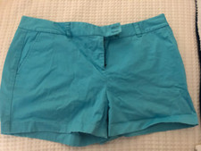 VINEYARD VINES Women's Chino Shorts - Turquoise - Size 14 - PREPPY