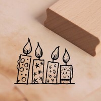 Motivstempel Vier Kerzen Stempel - 48Mm X 38Mm