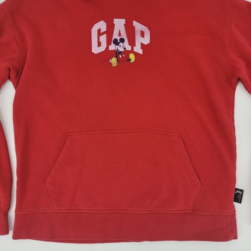 Gap x Disney Hoodie Youth Size XXL Mickey Mouse Red Sweatshirt Kids 14-16 - Picture 5 of 18