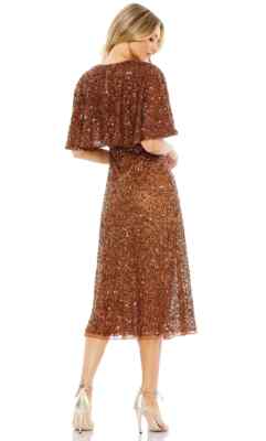 Macys Jcpenney Clearance Jcpenney Short Prom Dresses Mac Duggal Copper  Sequin Cape Sleeve Cocktail Dress Size 14 $558