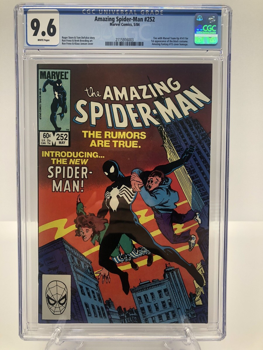 Amazing Spider-Man #252 CGC White Pages 1st App Black