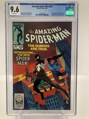 Amazing Spider-Man #252 CGC White Pages 1st App Black Costume