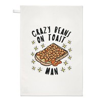 VerrüCkte Beans Auf Toast Mann Stars Geschirrtuch SpüLlappen Lustig Essen