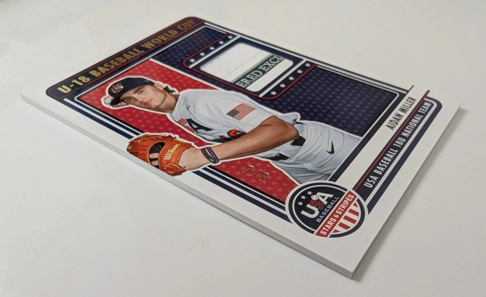 Panini Stars & Stripes 2023 Aidan Miller Patch Relic /8 #U18-AM PERFECTLY MINT  - Image 2 of 4