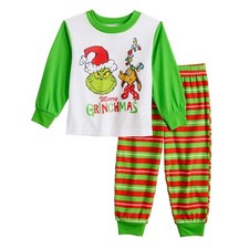 Dr. Seuss The Grinch Pajamas Set Pant Shirt Toddler Boy Girl 4T Stole Christmas