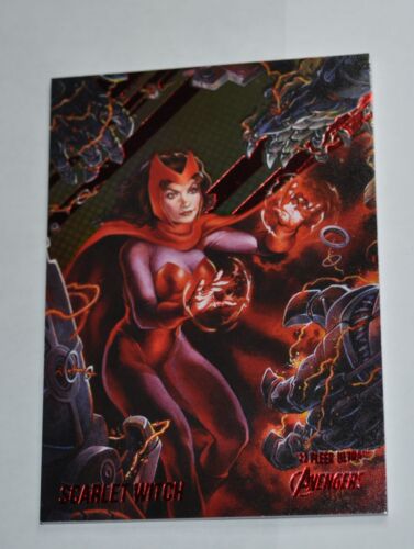 2022 Fleer Ultra Avengers Gold Rainbow Foil Parallel #61 Scarlet Witch - Picture 1 of 5