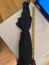 'Totes' Brand Black Compact Umbrella with Carrying Strap