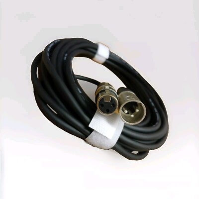 GLS Audio Professional Serie - rauschfreies Mikrofonkabel XLR-M auf XLR-F 25 Fuß, schwarz