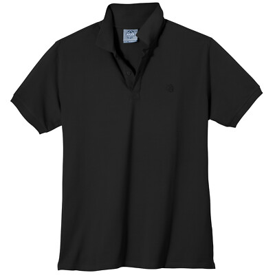 Ahorn XXL Poloshirt klassisch schwarz 2XL-10XL 100% Baumwoll-Piqué bequem weich