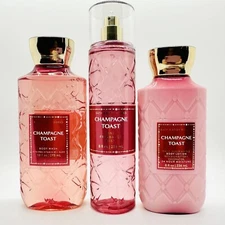 NEW SET! Bath & Body Works CHAMPAGNE TOAST Body Mist, Body Lotion & Shower Gel