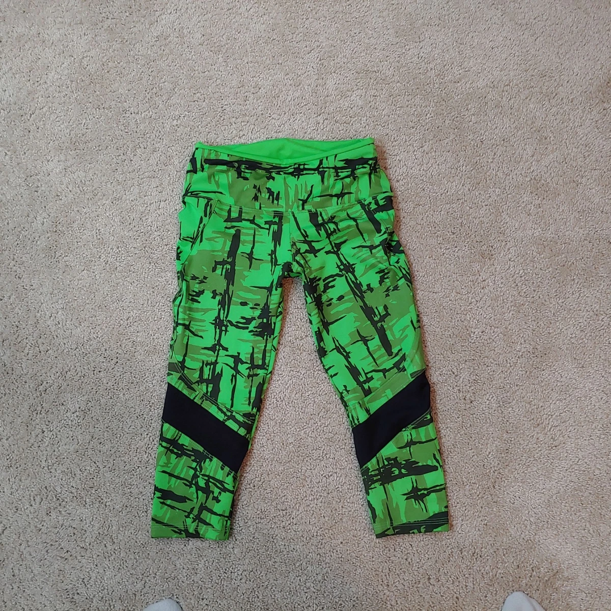 Youth Girls XS xsmall ? Ondyline capris athletic stretch neon