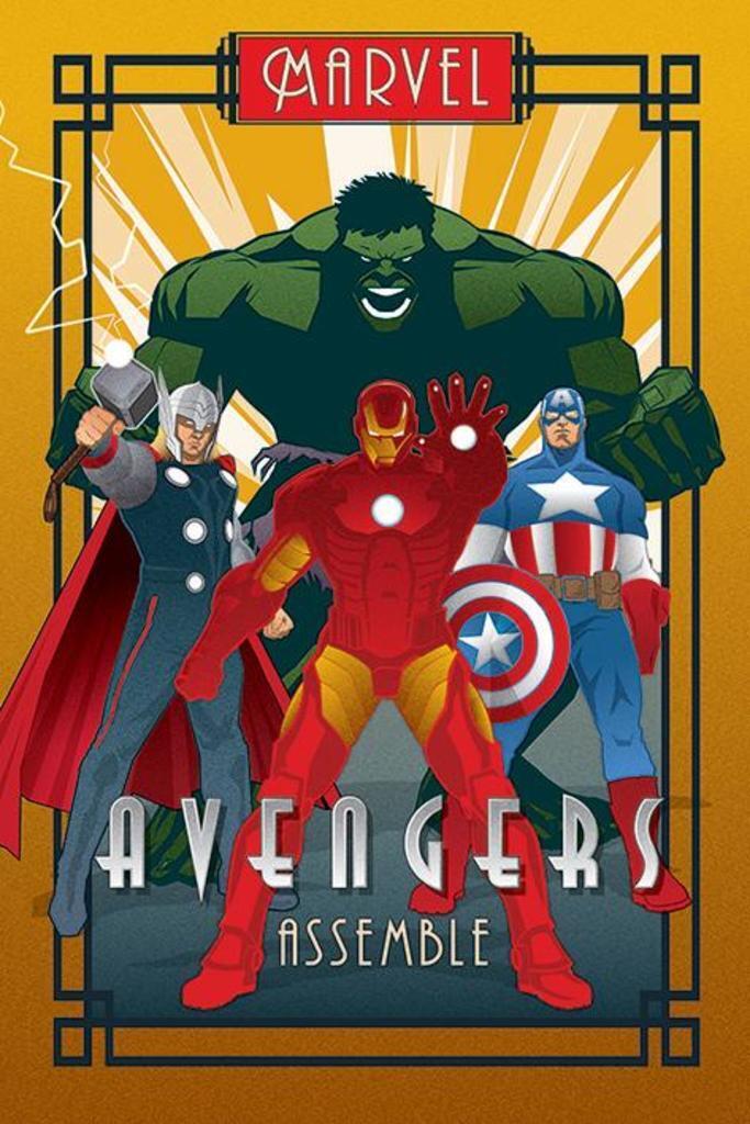 Avengers Assemble Marvel Gallery Print