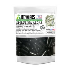 Pure Spirulina Algae Veggie Capsules  Superfood  100 pcs.