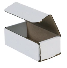 100 Pack 6x3x2 White Corrugated Shipping Mailer Packing Box Boxes 6" x 3" x 2"