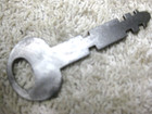 Vintage flat steel F-S double sided skelton key — photo 2