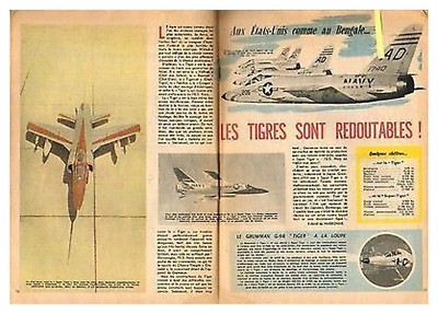 1960 DOKUMENT (Ref. Lim 0589) FLUGZEUG LE GRUMMAN TIGER ET SUPER TIGER 2p