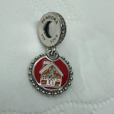 Disney Gingerbread House & Mickey Peppermint Dangle Charm