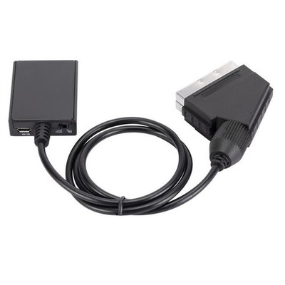 New 1080P HDMI-Compatible To Scart Video Output Audio Converter Adapter