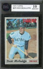 1970 TOPPS #475 DICK MCAULIFFE KSA 10 TIGERS *DS15800