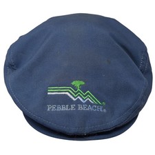 Pebble Beach Newsboy Cap Blue One Size Adjustable Lined Mesh Imperial Headwear