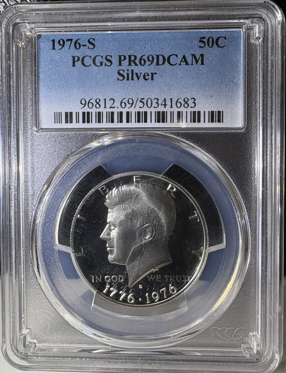 PCGS Certified PR 69 Graded 1976 Kennedy US Half Dollars (1964-Now
