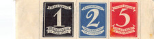 1, 2, 5 Pfennig - Waldenburg - Stadt - 3er Bogen