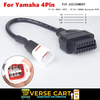 4 Pin OBDII Diagnosekabel OBD Fehlercodeleser Stecker nur für Yamaha