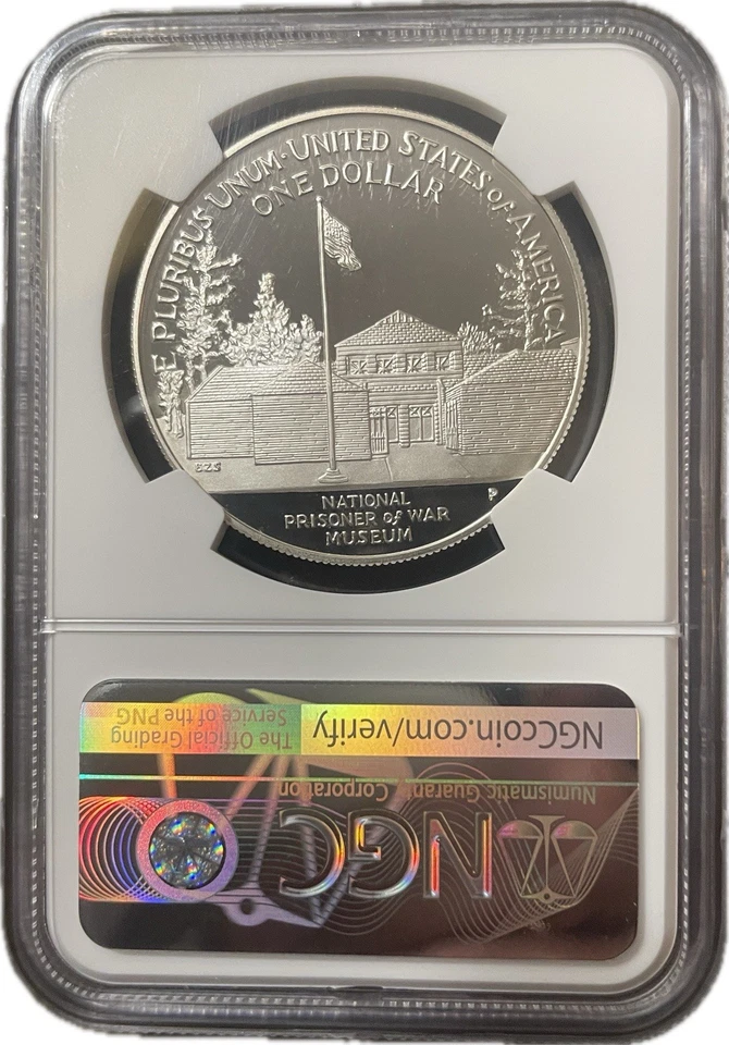 1994 Vietnam Prisoner of War POW Commemorative Proof Dollar NGC PF70 - Image 2 of 2