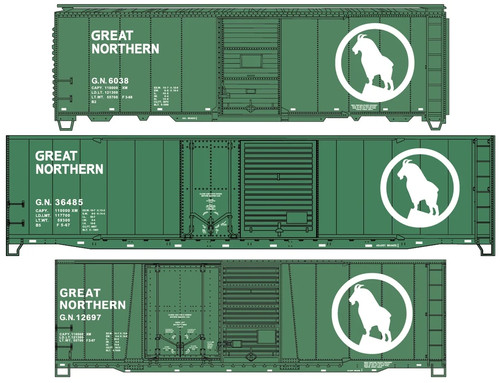 🚂 Juego de 3 vagones de carga Accurail escala HO #8181 Great Northern Glacier Green nuevo en caja | Zustand: New