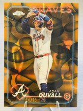 🌋ADAM DUVALL 2024 Topps Chrome Update Orange/Black Lava Lamp Refractor /15!🌋