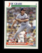 1991 Score #367 - Joe Grahe - California Angels Baseball Rookie Card RC. rookie card picture