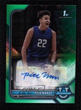 2021 Bowman U Chrome Prospect Green Refractor 65/99 Pete Nance #BCPA-PN Auto 4f6