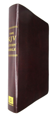 NEW IN BOX~The KJV STUDY BIBLE Burgundy Leather Words Of Christ In Red